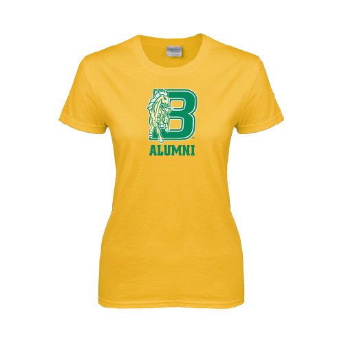 Womens Gold Short Sleeve Tee-Alumni
