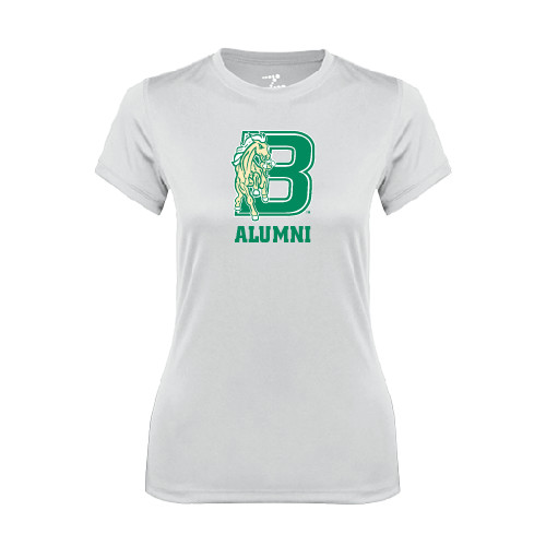 Womens White Performance Tee-Alumni