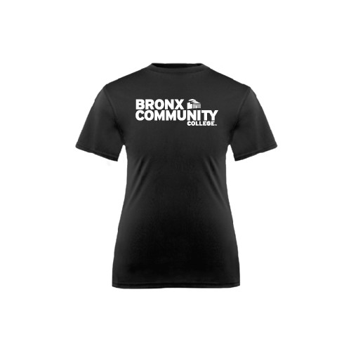 Youth Performance Black Tee-Official Logo