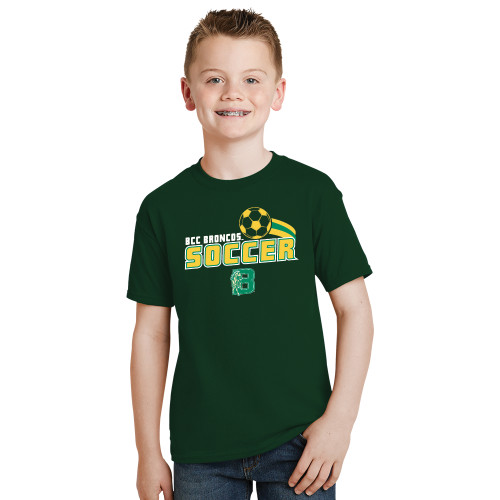 Youth Dark Green T-Shirt-Soccer Swoosh