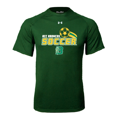 Under Armour Dark Green Tech Tee-Soccer Swoosh