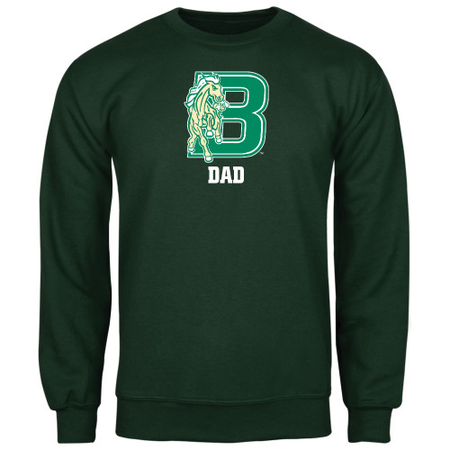 Dark Green Fleece Crew-Dad