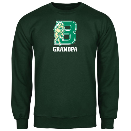 Dark Green Fleece Crew-Grandpa