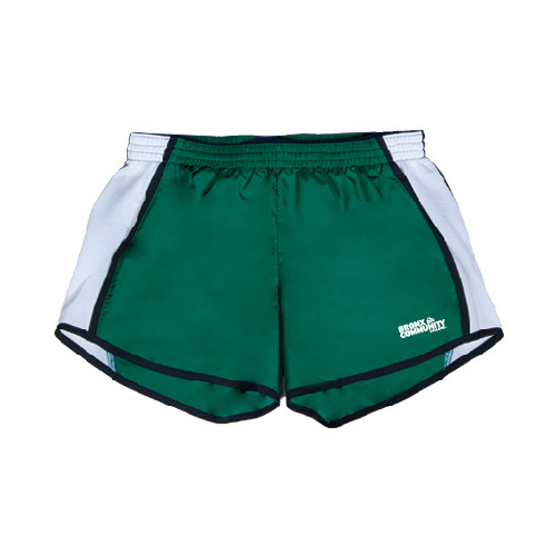 Womens Dark Green/White Team Short-Official Logo