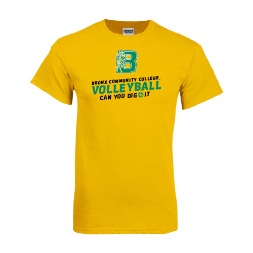 Gold T-Shirt-Volleyball Design