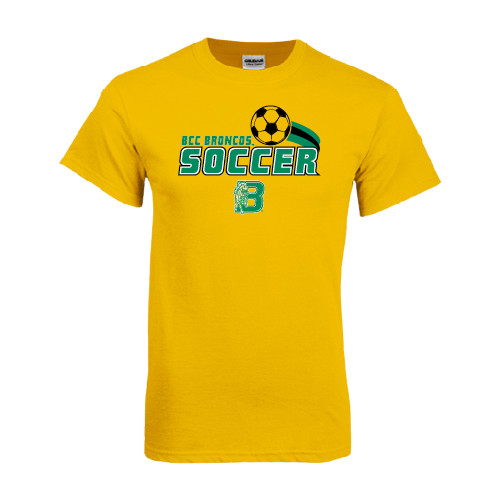 Gold T-Shirt-Soccer Swoosh