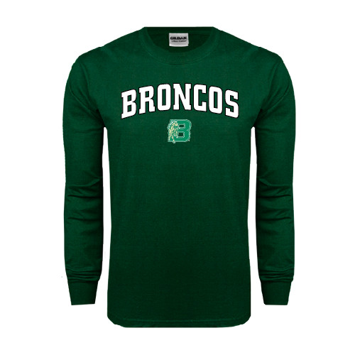 Dark Green Long Sleeve T Shirt-Arched Broncos
