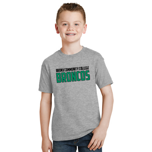 Youth Grey T-Shirt-Bronx Community College Bronocs