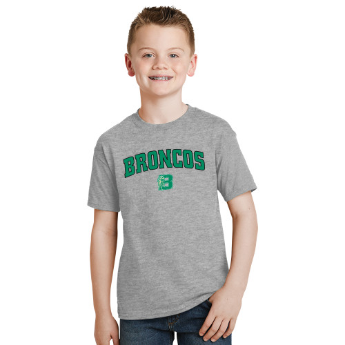 Youth Grey T-Shirt-Arched Broncos