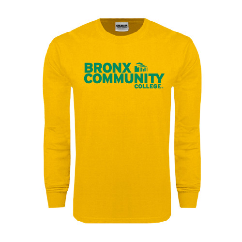 Gold Long Sleeve T Shirt-Official Logo
