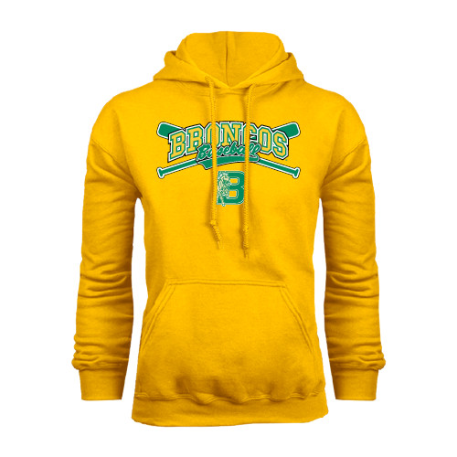 Gold Fleece Hoodie-Cross Bats Design
