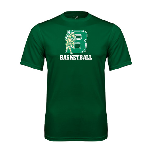 Dark Green Performance Tee-Basketball