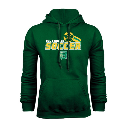 Dark Green Fleece Hood-Soccer Swoosh