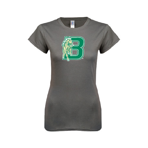Next Level Womens Charcoal Boyfriend Tee-Bronoc