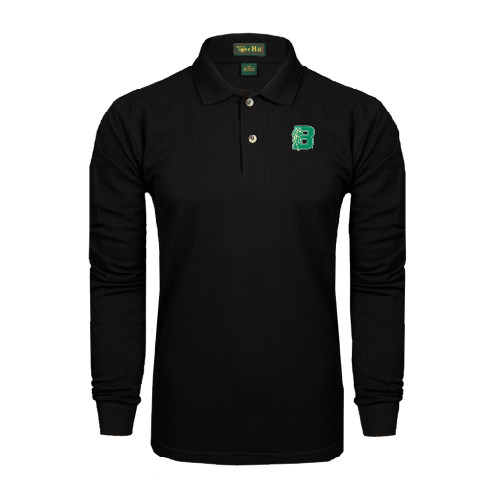 Black Long Sleeve Polo-Bronoc
