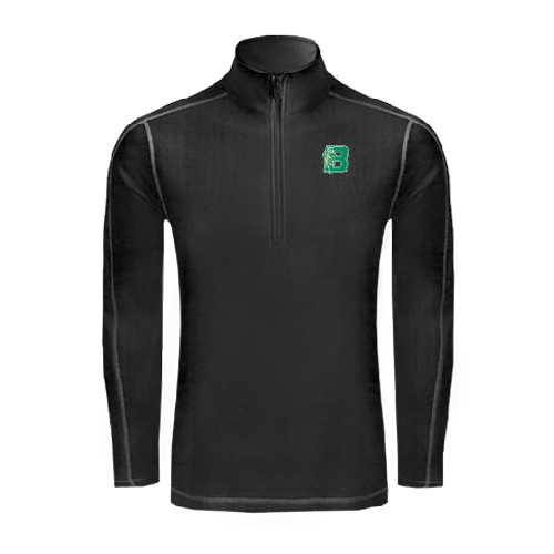 Sport Tek Black Sport Wick Stretch 1/2 Zip Pullover-Bronoc