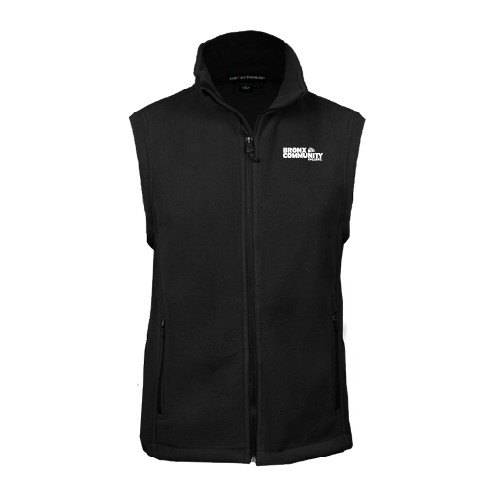 Black Fleece Full Zip Vest-Official Logo