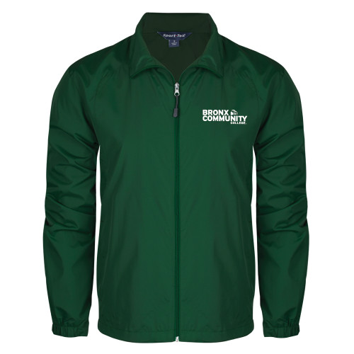 Dark Green Full Zip Wind Jacket-Official Logo