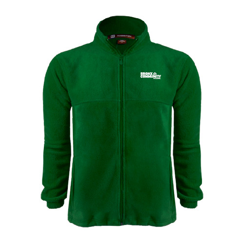 Dark Green Fleece Full Zip Jacket-Official Logo