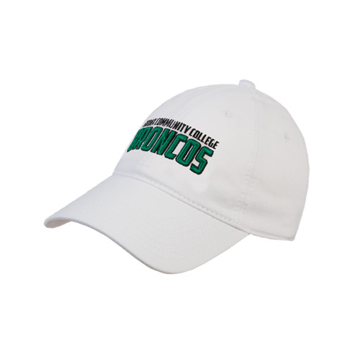 White Unstructured Adjustable Low Profile Hat-Bronx Community College Bronocs