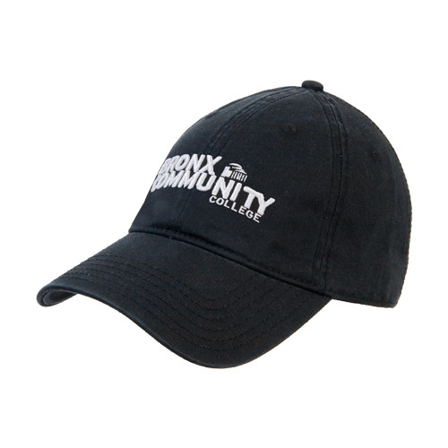 Black Unstructured Adjustable Low Profile Hat-Official Logo