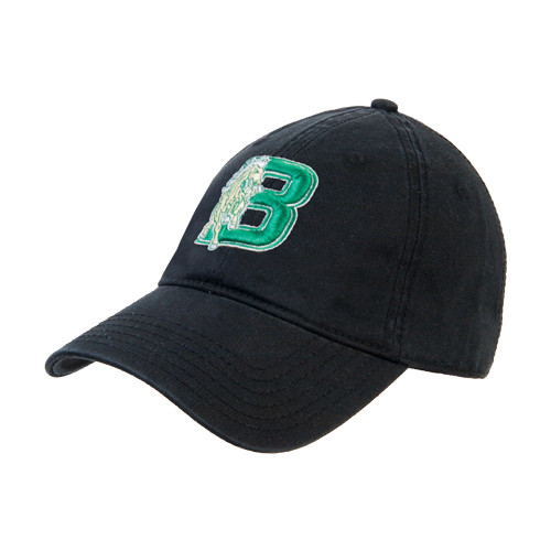 Black Unstructured Adjustable Low Profile Hat-Bronoc