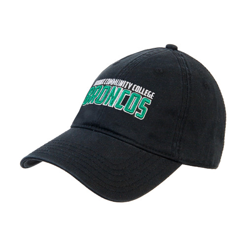 Black Unstructured Adjustable Low Profile Hat-Bronx Community College Bronocs