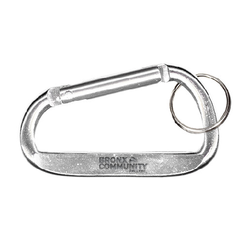 Silver Carabiner with Split Ring-Official Logo Engraved