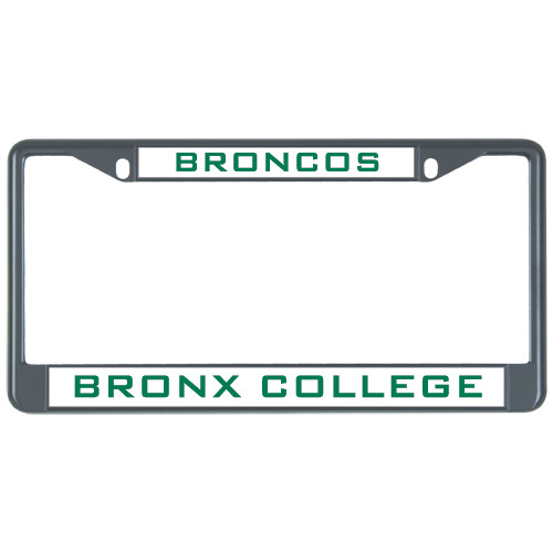 Metal License Plate Frame in Black-Broncos
