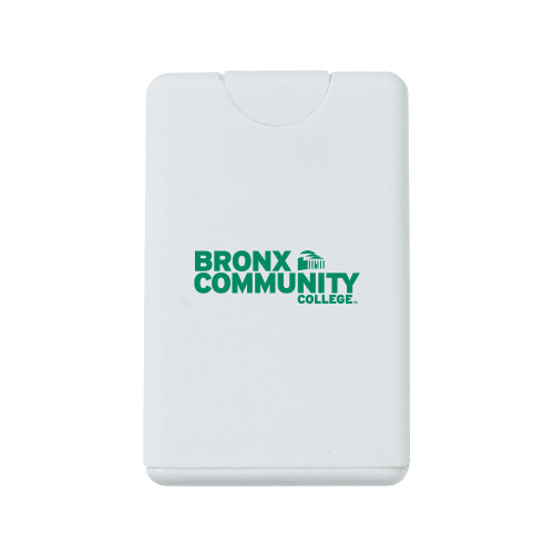 White .66 oz Card Shape Hand Sanitizer-Official Logo