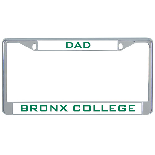 Dad Metal License Plate Frame in Chrome-Dad