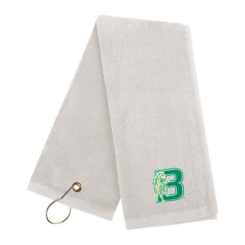 White Golf Towel-Bronoc