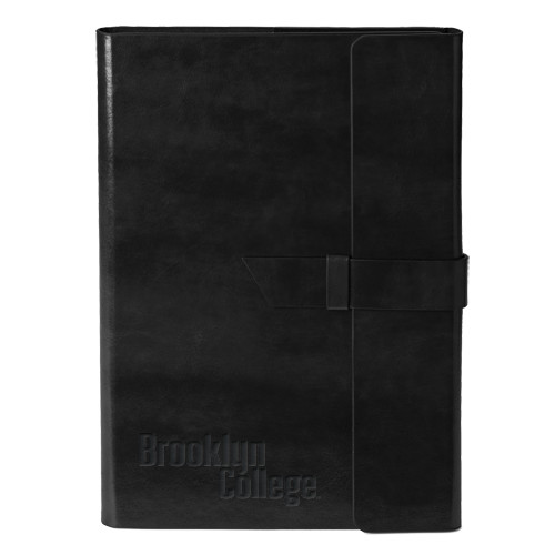 Brooklyn Fabrizio Black Portfolio w/Loop Closure-Brooklyn College Engraved