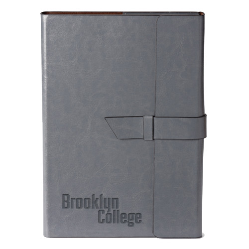 Brooklyn Fabrizio Grey Portfolio w/Loop Closure-Brooklyn College Engraved