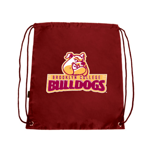 Cardinal Drawstring Backpack-Brooklyn College Athletic Mark