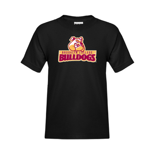 Youth Black T Shirt-Brooklyn College Athletic Mark
