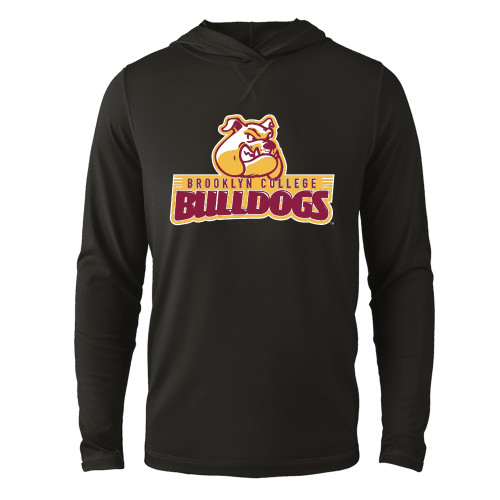 Black Long Sleeve Hooded Tee-Brooklyn College Athletic Mark