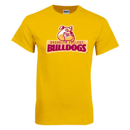 Gold T-Shirt-Brooklyn College Athletic Mark