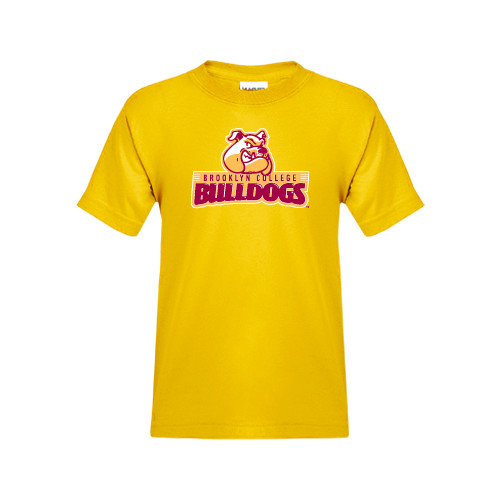 Youth Gold T-Shirt-Brooklyn College Athletic Mark