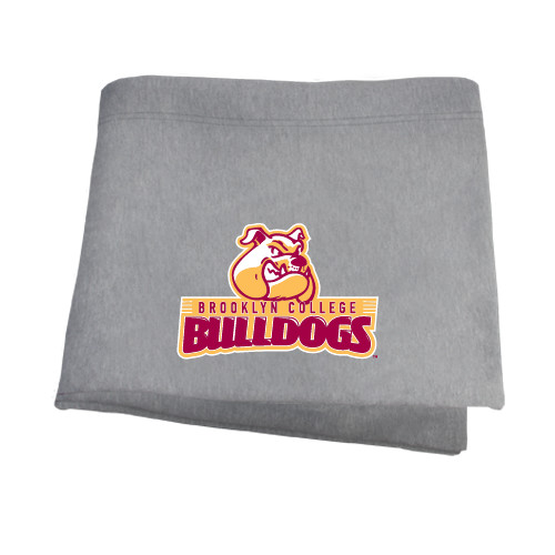 Grey Sweatshirt Blanket-Brooklyn College Athletic Mark