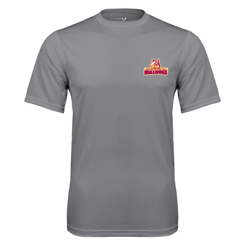 Grey Concrete Performance Tee-Brooklyn College Athletic Mark