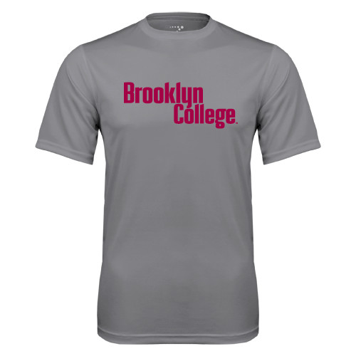Grey Concrete Performance Tee-Brooklyn College