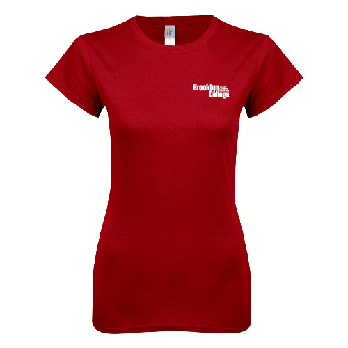Next Level Womens Cardinal Boyfriend Tee-Official Logo