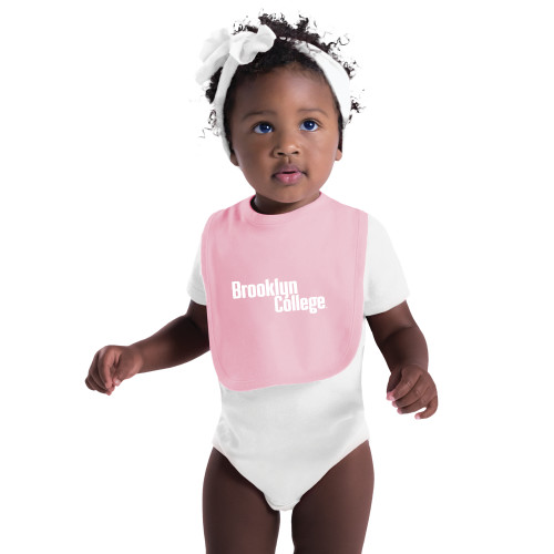 Light Pink Baby Bib-Brooklyn College