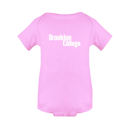 Light Pink Infant Onesie-Brooklyn College