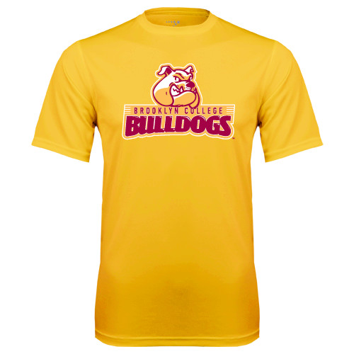 Gold Performance Tee-Brooklyn College Athletic Mark