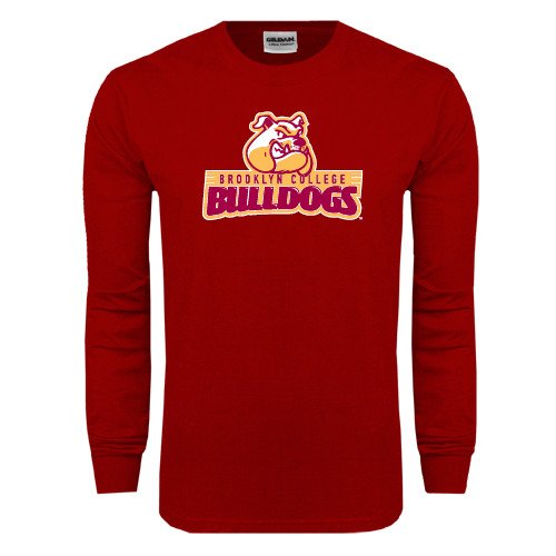 Cardinal Long Sleeve T Shirt-Brooklyn College Athletic Mark