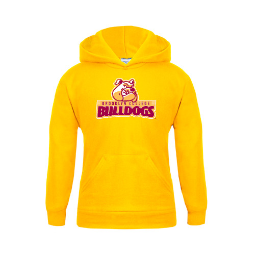 Youth Gold Fleece Hoodie-Brooklyn College Athletic Mark