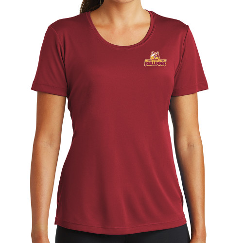 Womens Cardinal Performance Short Sleeve Tee-Brooklyn College Athletic Mark