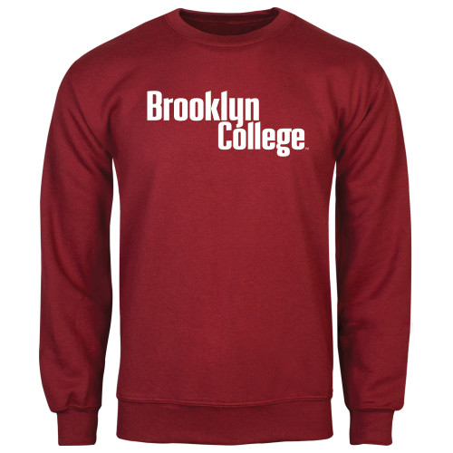 Cardinal Fleece Crew-Brooklyn College